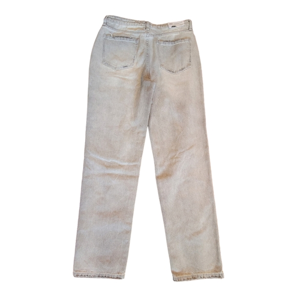 BP Nordstrom Distressed High Waist Mom Jeans Light Grey Wash Size 31 NWT - Picture 8 of 16
